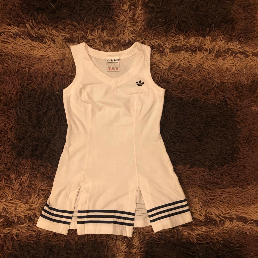 Vintage 90s XS adidas trefoil tennis dress